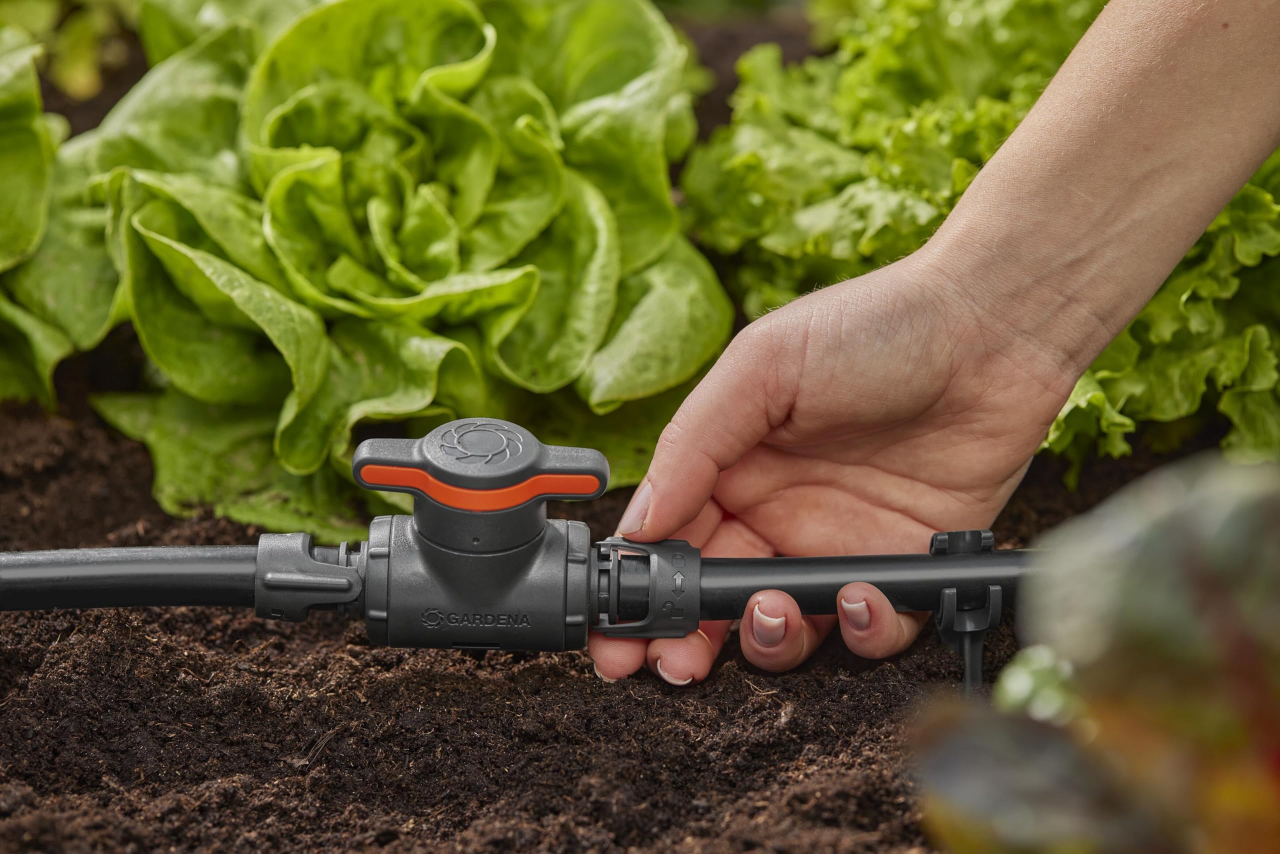 Gardena System Micro-Drip zawór regulacyjny i odcinający 13 mm (1/2 cala): Proste odcinanie rur i bezstopniowa regul. przepływu wody, akcesoria do rur instal.h i rur kropl. (13207-20)