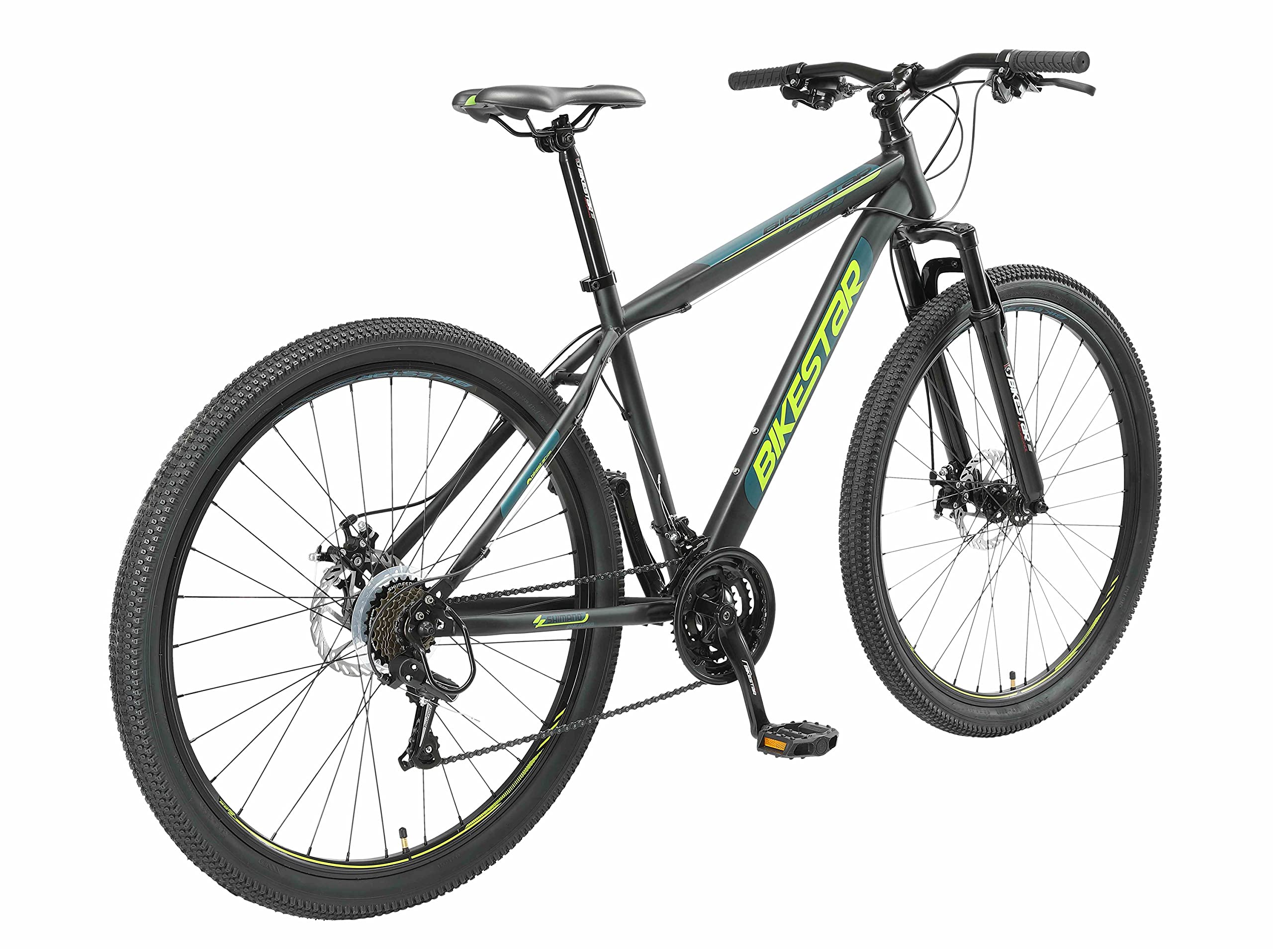 BIKESTAR Bicicleta de montaña Hardtail, 21 Marchas Shimano 26, 27.5, 29" Pulgadas | Mountainbike con Frenos de Disco Cuadro 15, 17, 19" MTB
