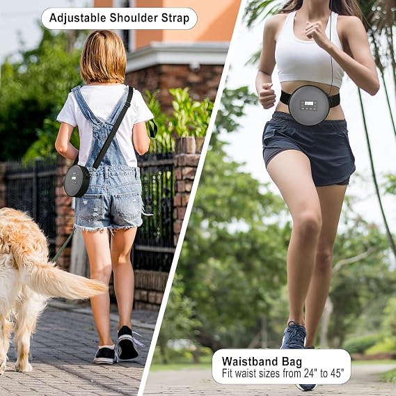 CD Player Case, 6 CD Player Storage Bag Disk player Case, with Adjustable Shoulder Strap Waist Band, CD Player Storage Bag with Transparent Window