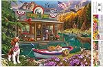 Buffalo Games - Lena - Vie de campagne - Magasin de campagne flottant - Puzzle de 1000 pièces pour adultes - Puzzle difficile parfait pour les soirées jeux - Taille finie de 26,75 x 19,75