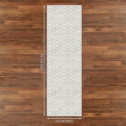 Miniatura 7 de GelPro NeverMove - Alfombra de cocina de celosía envejecida lavable a máquina, 24 x 76 pulgadas y 24 x 34 pulgadas, gris