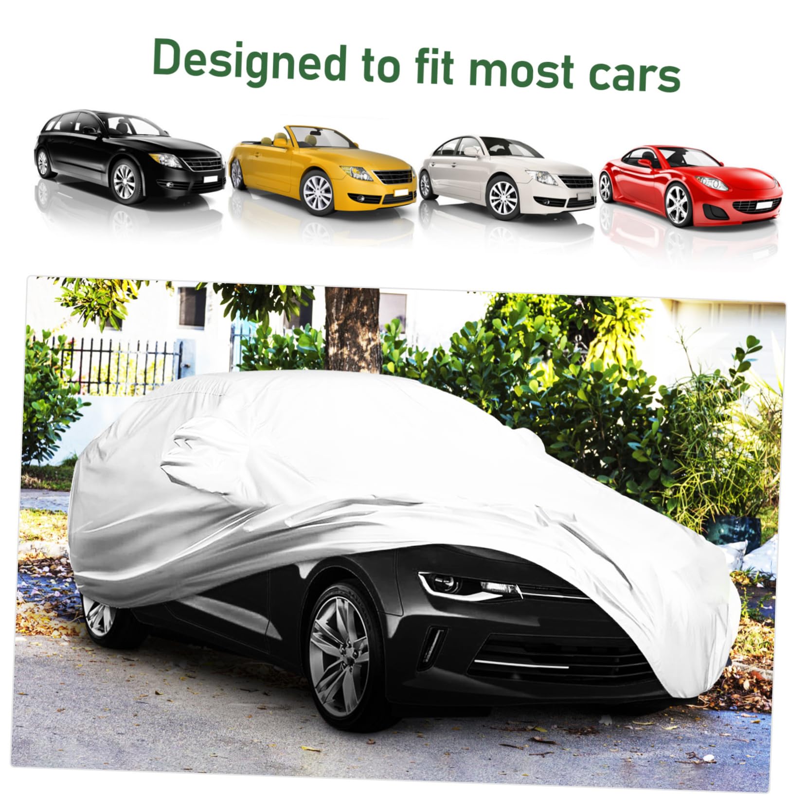 Ciieeo 170t Outdoor Car Cover for Automobiles Weather XL and Windproof Car Cover for Snow Uv Rain and — view 9