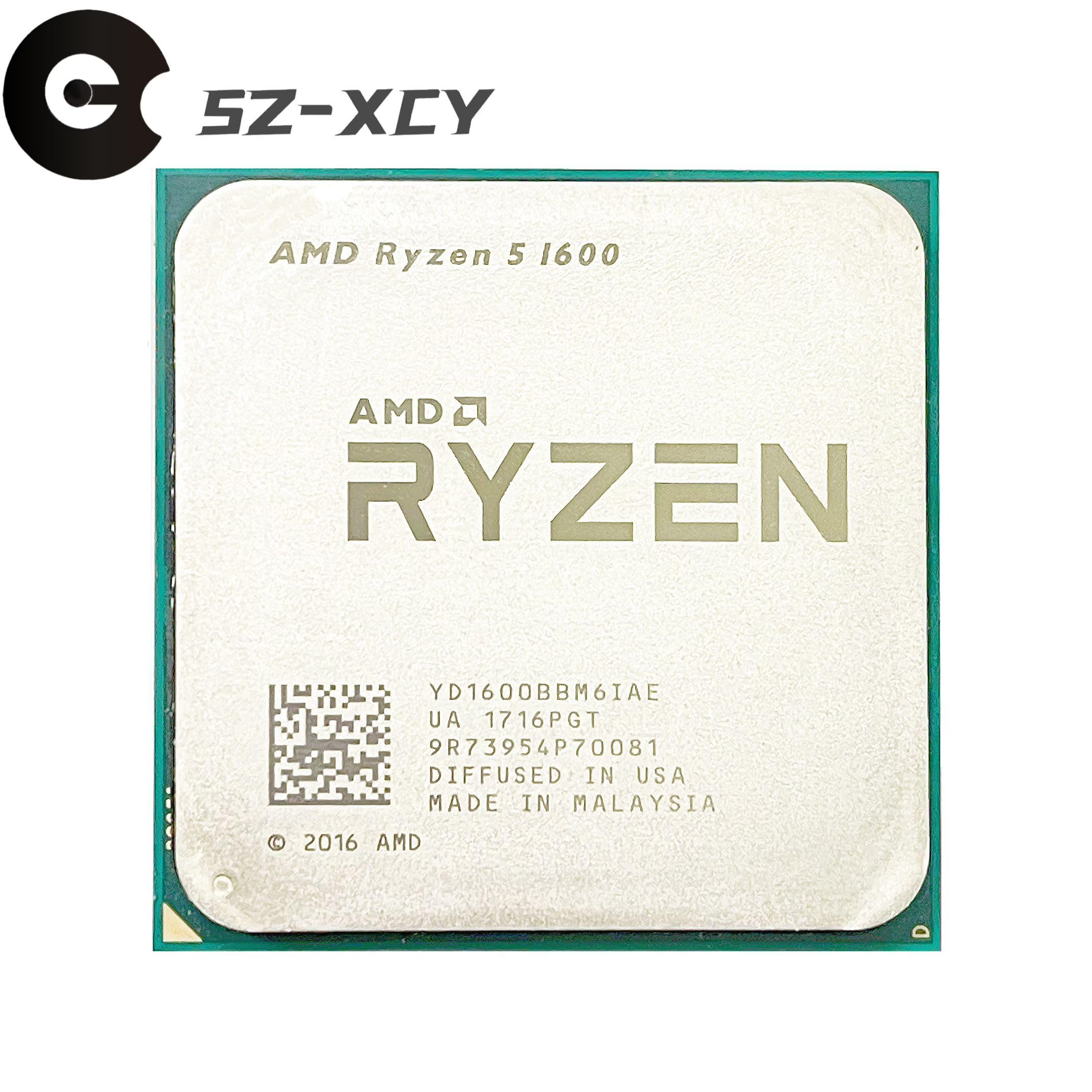 ZHANGLILI Potente potenza di calcolo Processore Ryzen 5 1600 3,2 GHz, Sei core, Dodici Fili, 65 W, R5 1600, Presa CPU AM4 5 1600 Processore per computer multithreading