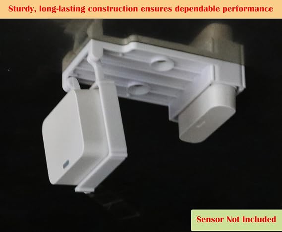 Garage Door Bracket Compatible with SimpliSafe Entry Sensor, Easy Setup, Durable Build, Pre-Installed Double-Sided mounting Tape & Pre-Cut Holes (Screws Included) (2 Pack)
