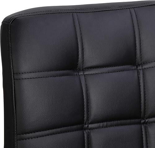 Miniatura 28 de ZENY Taburetes de bar extragrandes – Sillas de mostrador ajustables de altura giratoria, juego de 4, taburetes cuadrados de piel sintética para