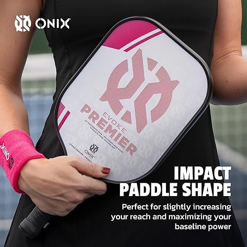 Miniatura 4 de Onix Evoke Premier Professional Tournament Pickleball Paddle Composite Face Impact Paddle Shape