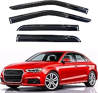 Vista 21 de KPY Moldura deflectora de viento con protección contra la lluvia compatible con GMC Terrain 2018-2023, 4 unidades, para ventana lateral, autoadhesiva