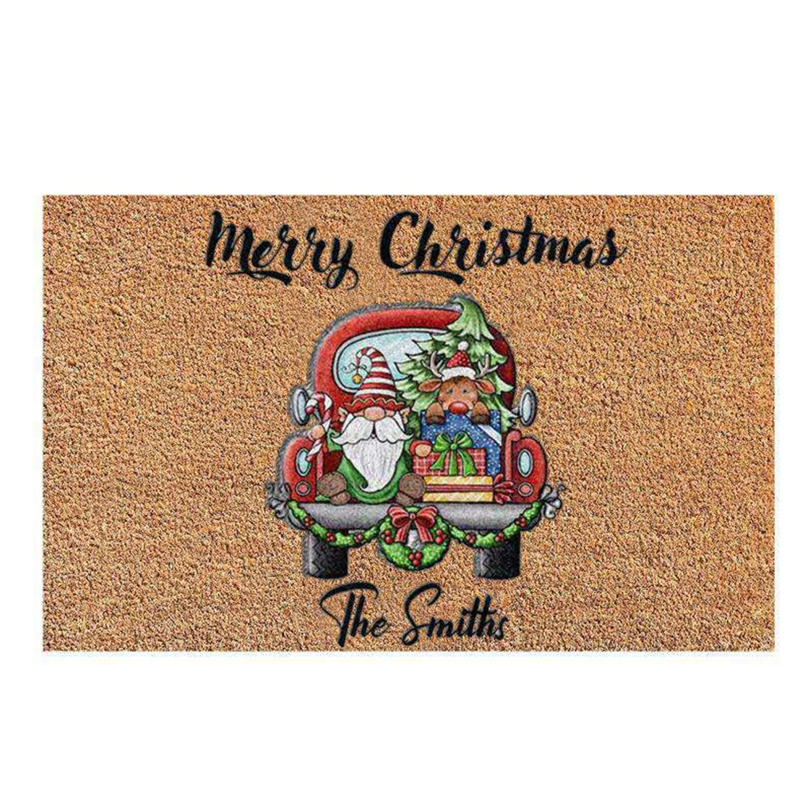 40x60cm Felpudo Navideño - Alfombra Navideña Para Entrada, Felpudo Decorativo Navidad, Alfombra Entrada De Gnomo Navidad, Felpudo Entrada Casa, Alfombra De Puerta De Entrada, Felpudo De Navidad