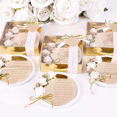 Miniatura 7 de IEF 5 Piezas Imanes Personalizados Ayatul Kursi para Invitados al Por Mayor, Imán de Refrigerador Personalizado, Recuerdos de Boda, Recuerdos