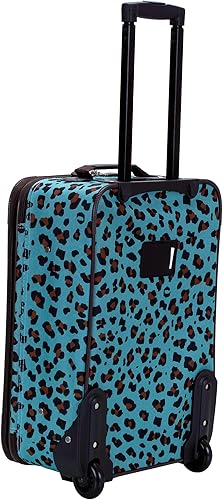 Miniatura 3 de Rockland Jungle Softside Juego de maletas verticales, Azul Leopard), F125