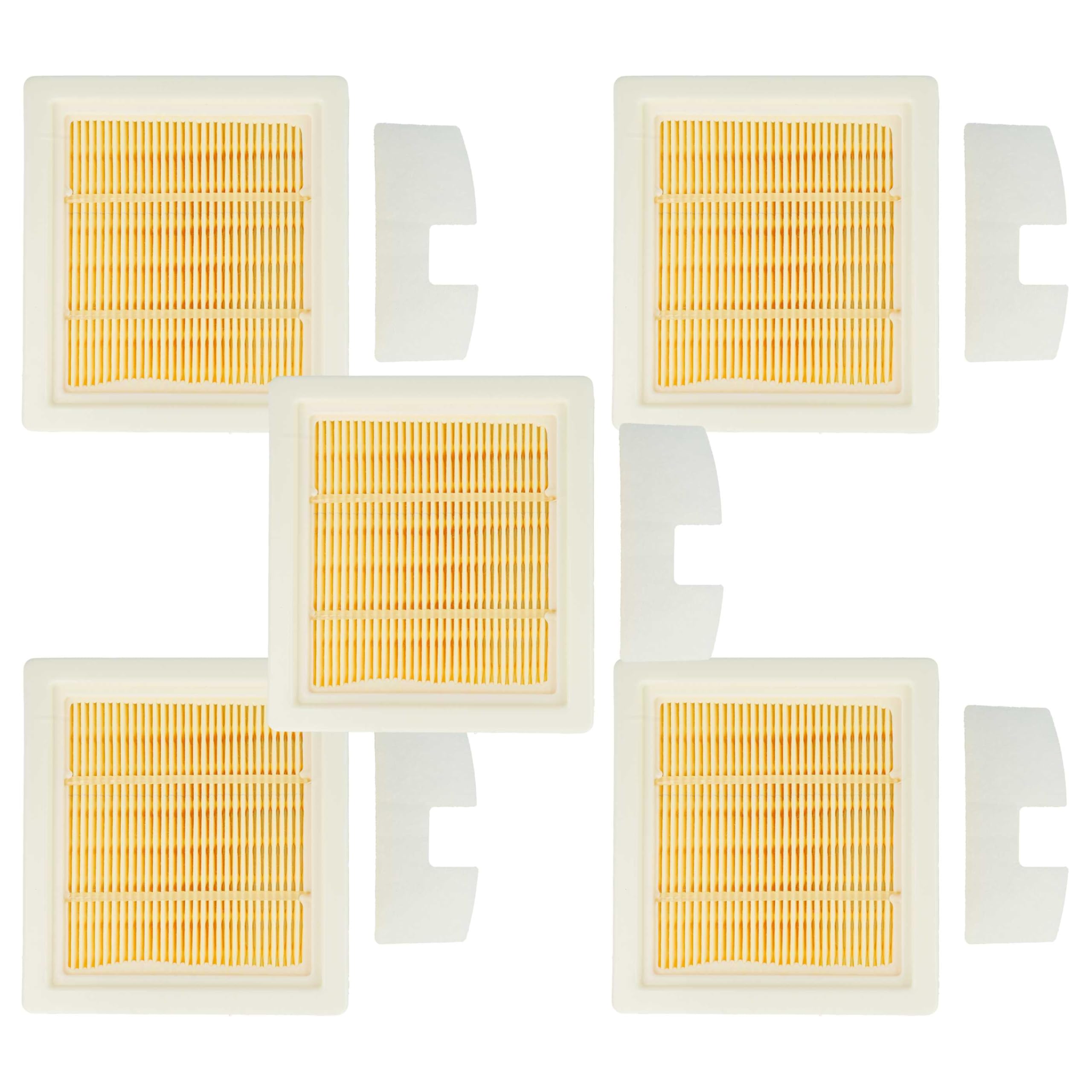 vhbw 5x HEPA-Filter, 5x Vorfilter Ersatz für Cleancraft 7010250 für Staubsauger