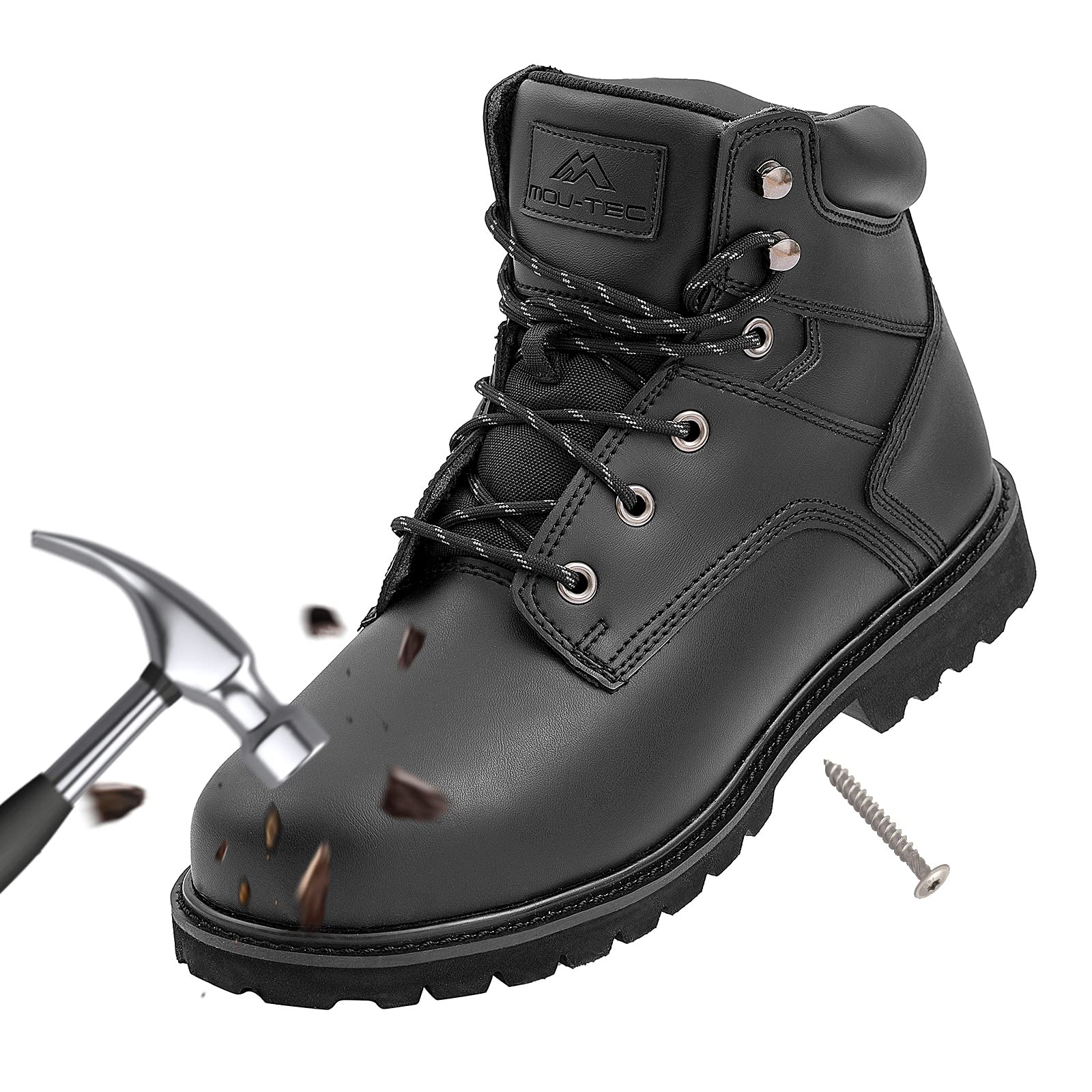 MOVTEC Work Boots for Men Steel Toe Waterproof Comfortable Industrial