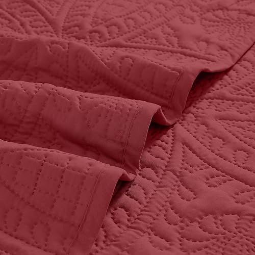 Miniatura 6 de Mellanni - Juego de cubrecama para cama King, funda de cama, tecnología de acolchado ultrasónico, juego de cubrecama de 3 piezas King de gran tamaño