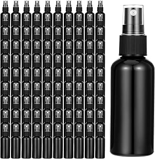 100 Pcs 2oz Small Spray Bottles Refillable Mini Spritzer Clear Empty Plastic Spritz Bottle Refillable Reusable Travel Size Mist Sprayer for Travel Cleaning Perfume Liquid(Black)