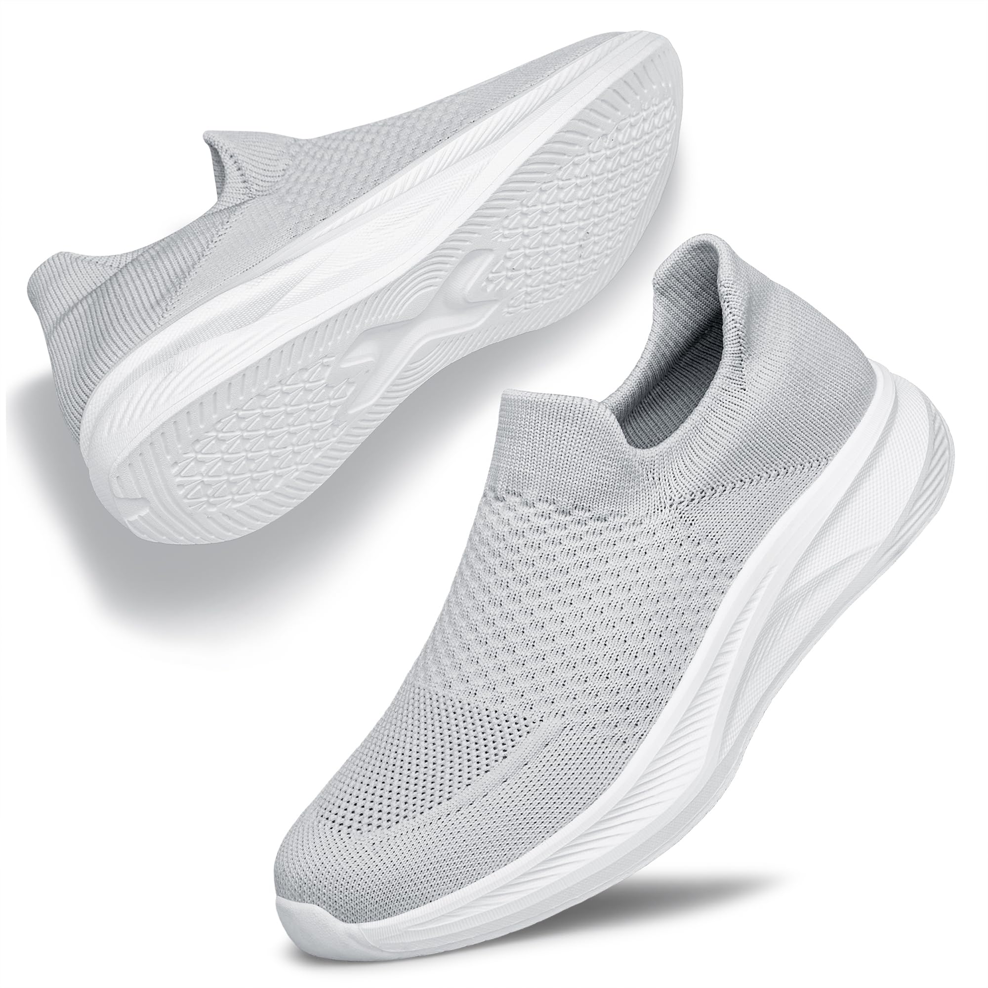 Womens Walking Shoes Slip on Tennis Shoes Non Slip Breathable Athletic Gym Workout Cross Training Sneakers