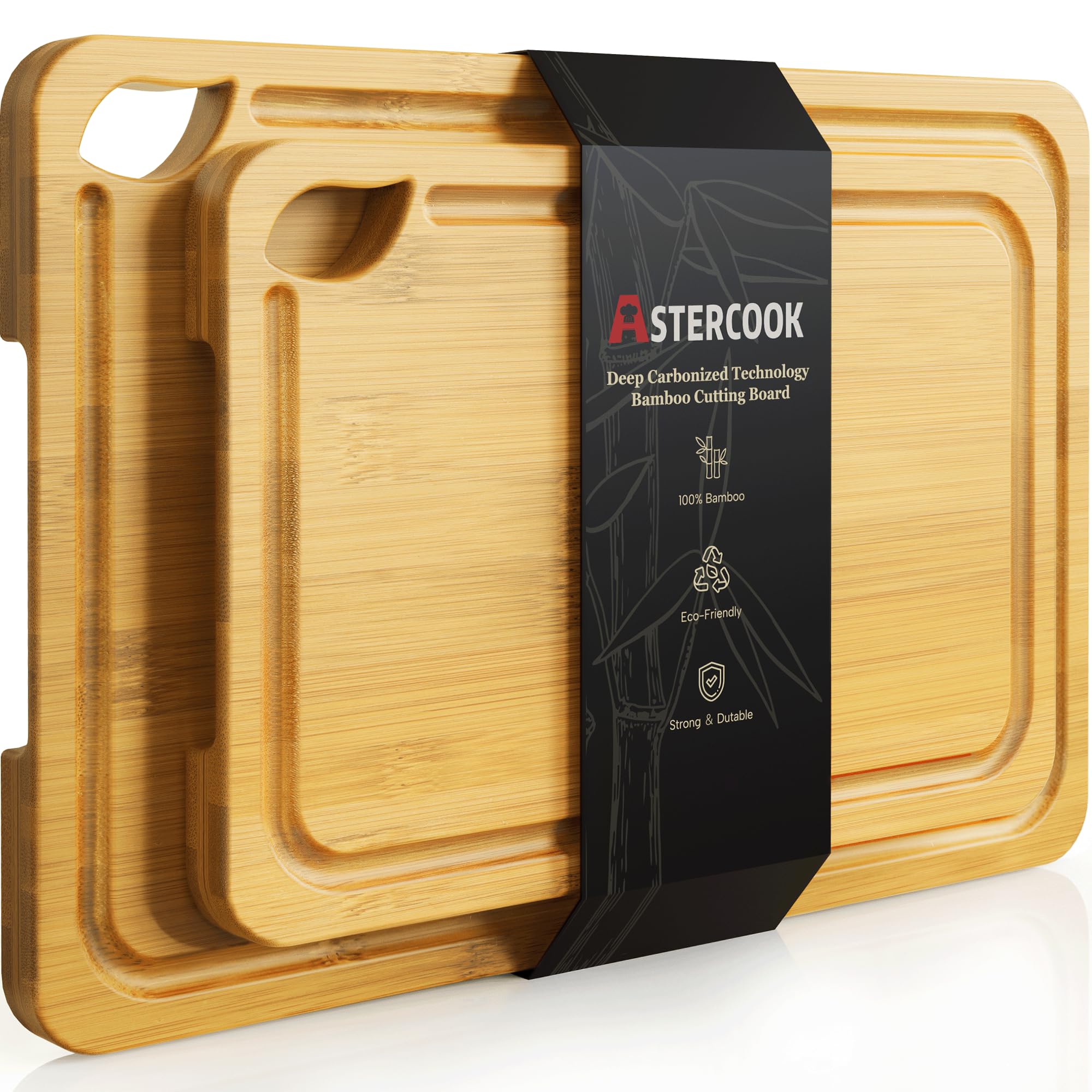Astercook Nature Bamboo Cutting Boards for Kitchen