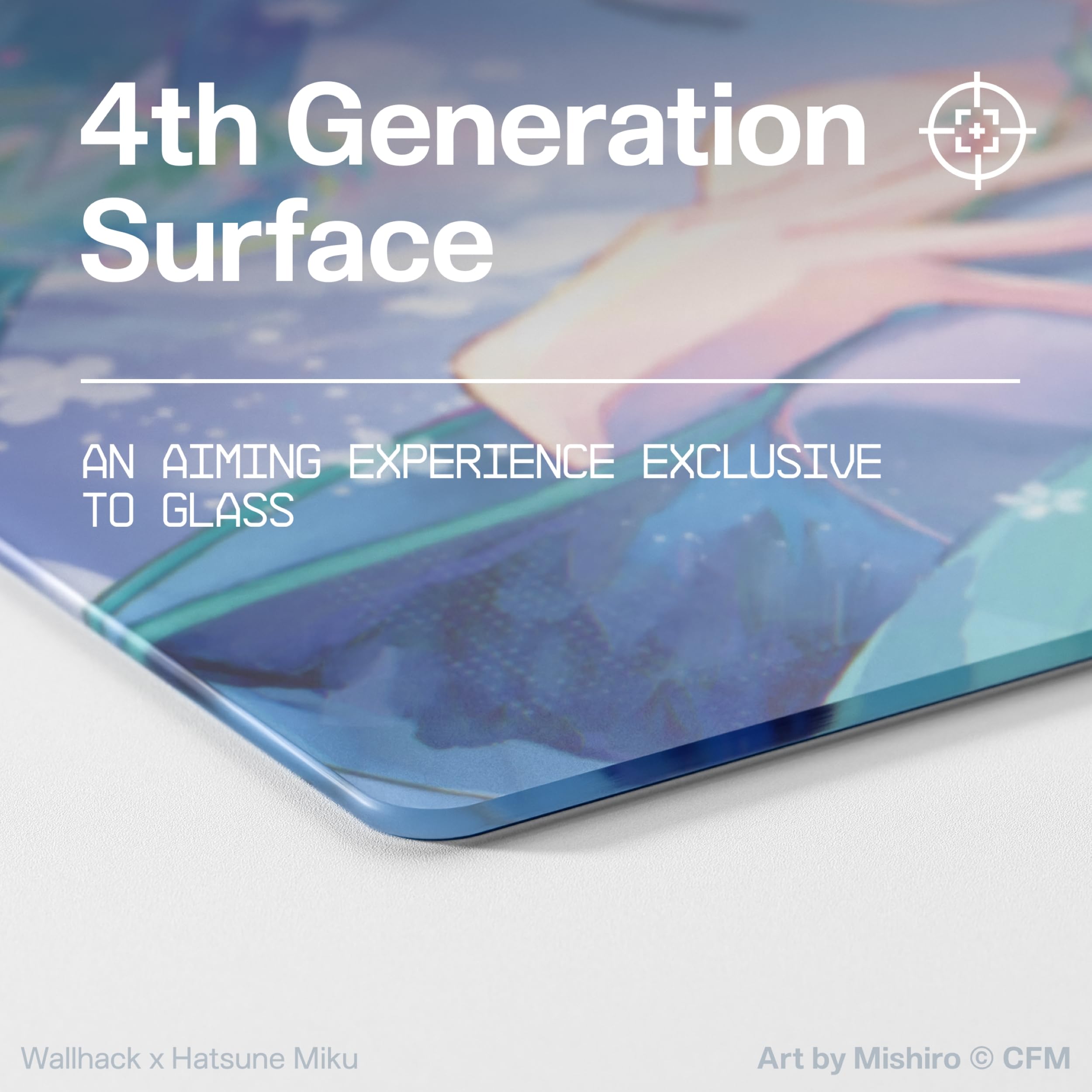 Wallhack x Hatsune Miku Glass Gaming Mouse Pad - Collaboration