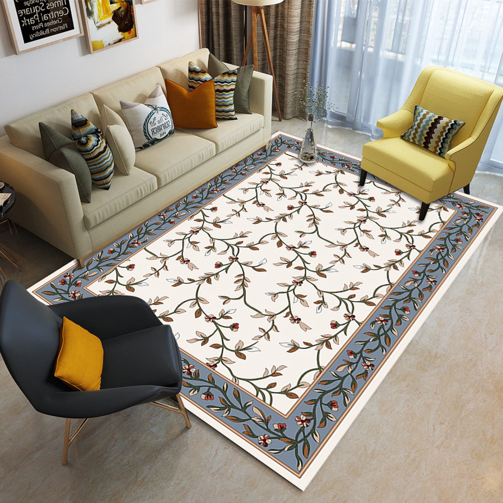 Paillasson Exterieur Entree Géométrie Noir Beige Tapis Entree Interieur Tapis de Bain Antidérapant Paillasson Lavable Paillasson Interieur Paillasson Exterieur Salle Bain Couloir(90x150cm)