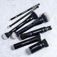 Vista 6 de Lune+Aster Eye Definer Duo Brush Brocha de maquillaje de ojos de doble punta para aplicar delineador de ojos, mezcla sombra de ojos. Fabricado