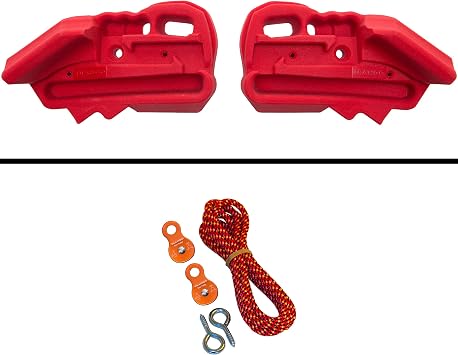 TRANGO Rock Prodigy Pivot Expert-Red (Red Pivot - 22 Grips, Elite Package (Includes Pulley)) | Rock Climbing Training Devices | Entry-level hangboard and pulley system designed to reduce body weight for safe, beginner finger training