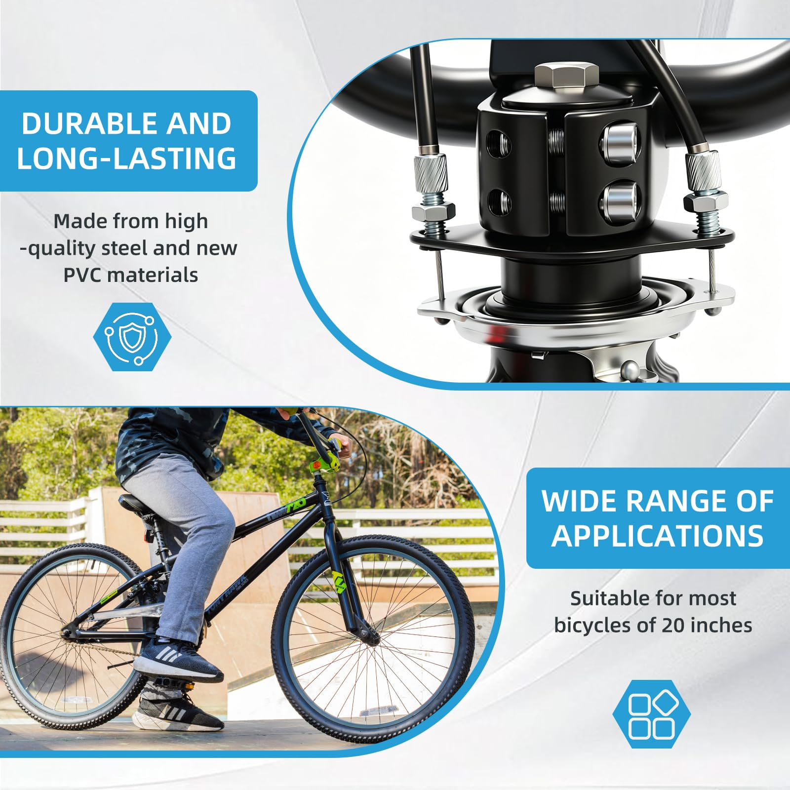 Kit de cable de freno delantero y trasero para bicicleta BMX Gyro con rotor para bicicleta de 20 pulgadas