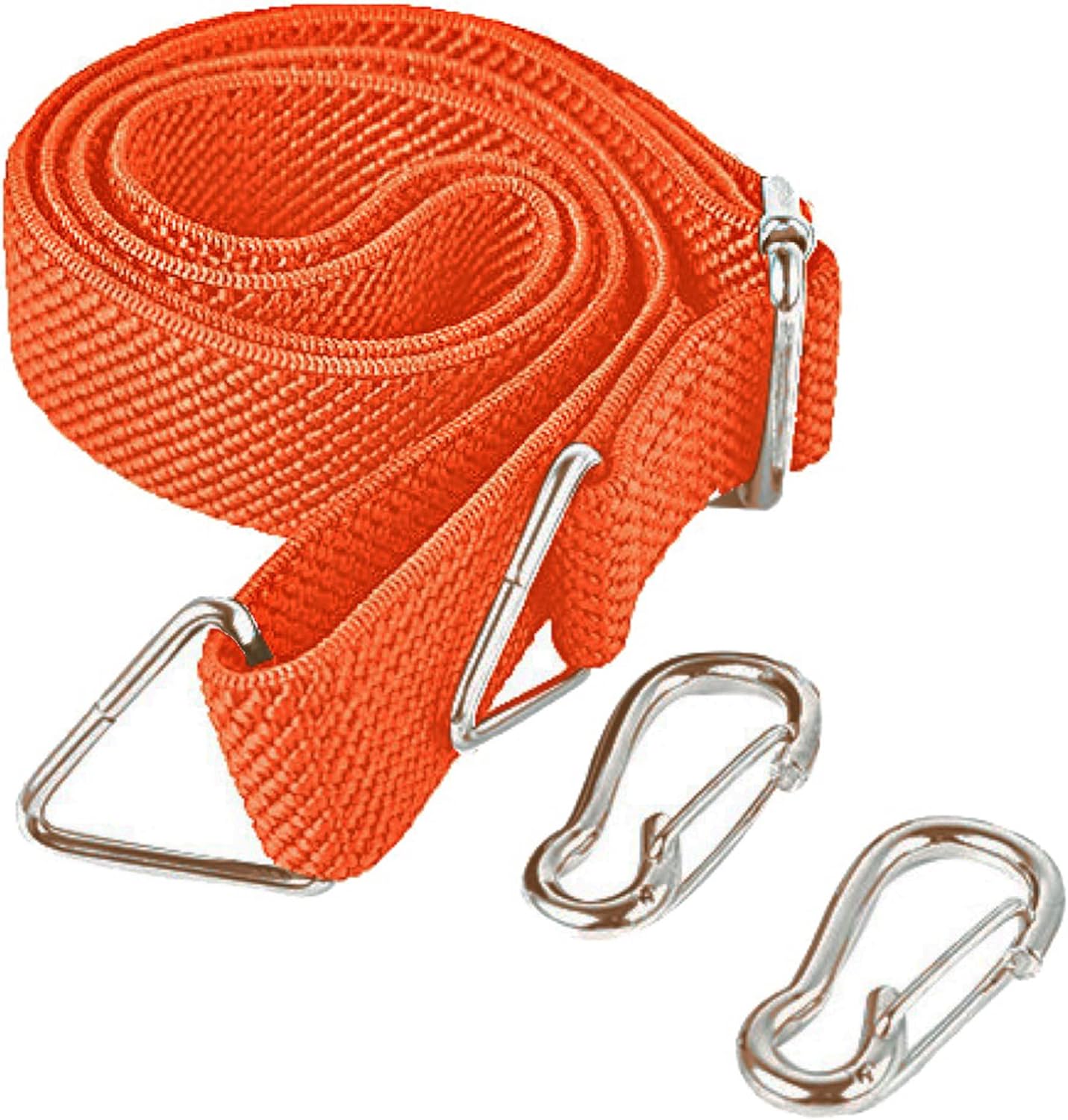 Marcobrothers Flat Bungee Cord with Hooks Adjustable Fits Size (Black, ADJ 48 inches)