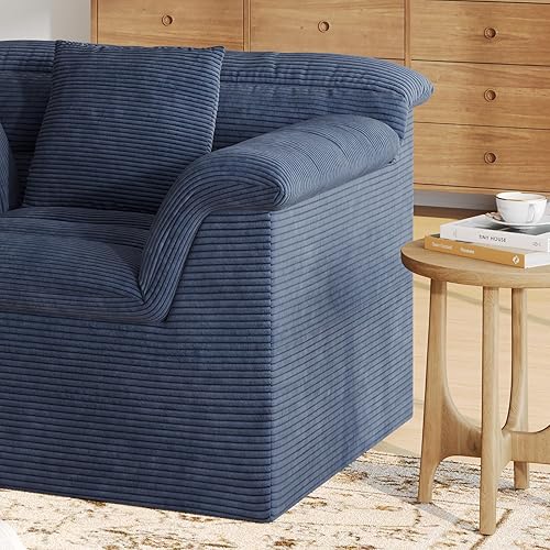 Miniatura 58 de Sofá Seccional Cloud de 51", Sofá Modular Moderno con Asiento Profundo, Cómodo Sofá Individual Comprimido, Sofás Tapizados de Pana para Sala