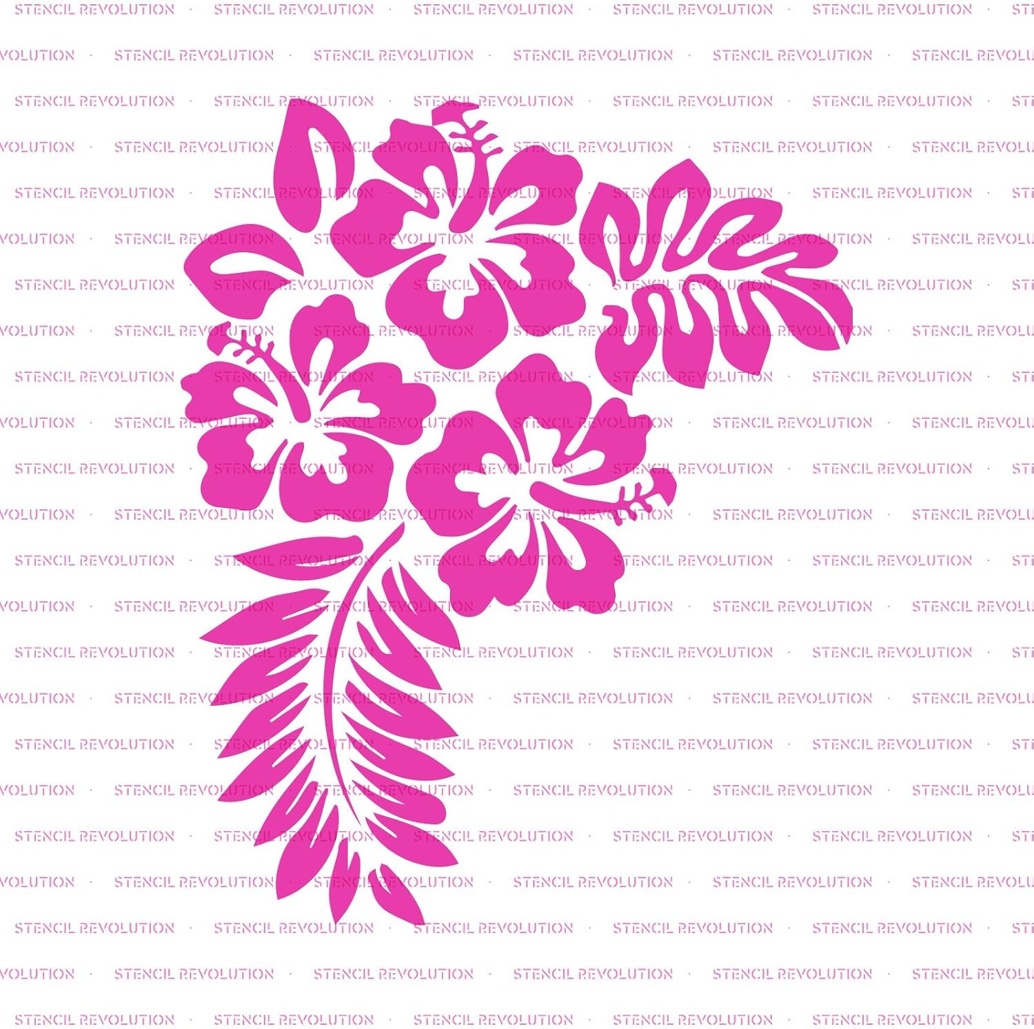 Hibiscus Flower Stencil - Spring & Floral Designs, Nature-Inspired