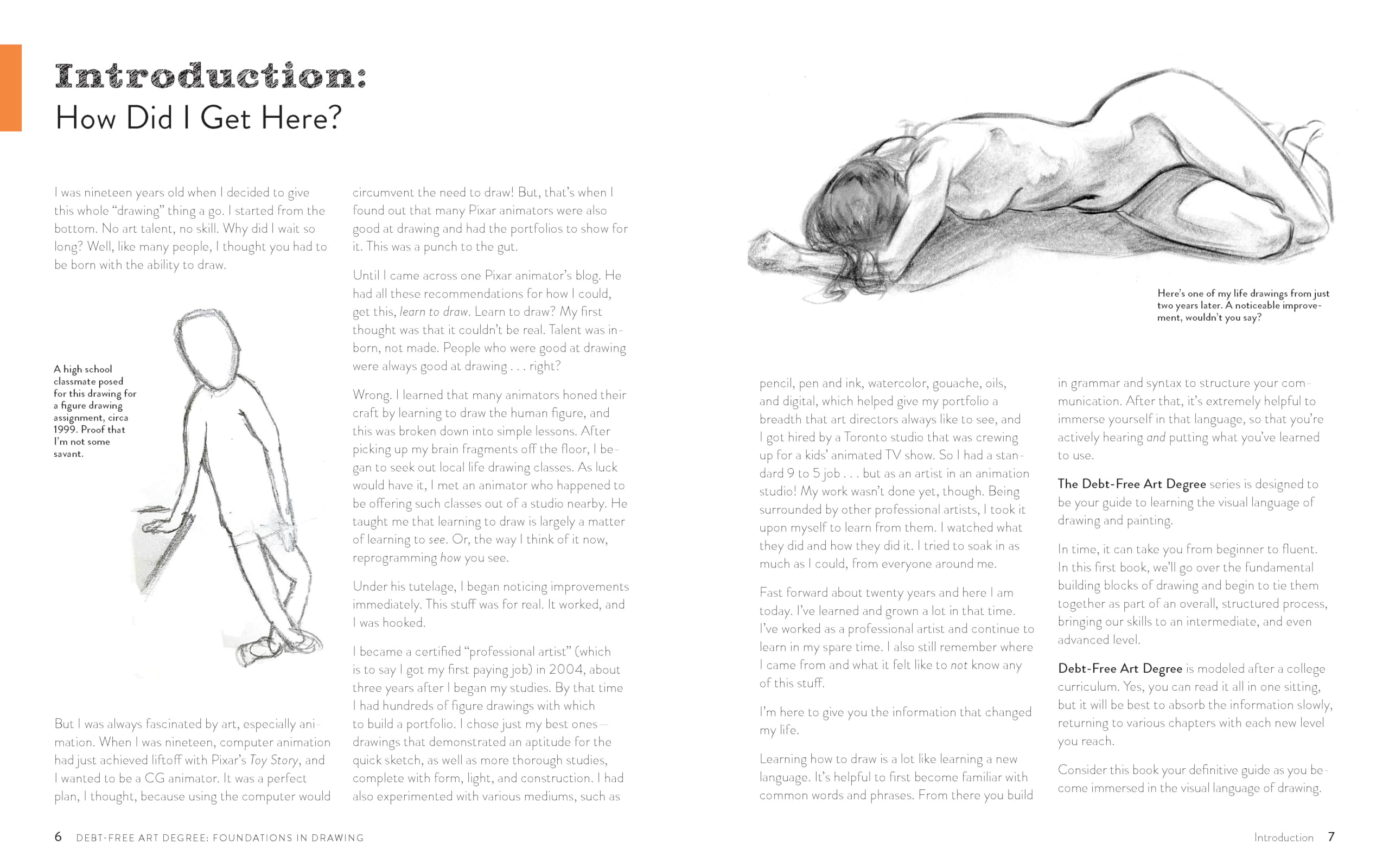 Debt-Free Art Degree: Foundations in Drawing: The Affordable Way to Learn Professional Skills - Includes QR Codes to Online Tutorials