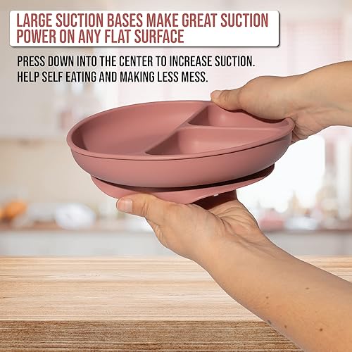Miniatura 9 de Antarez Juego de alimentación para bebés, suministros de destete para bebés, silicona - placa dividida de succión, silicona - utensilios, silicona -