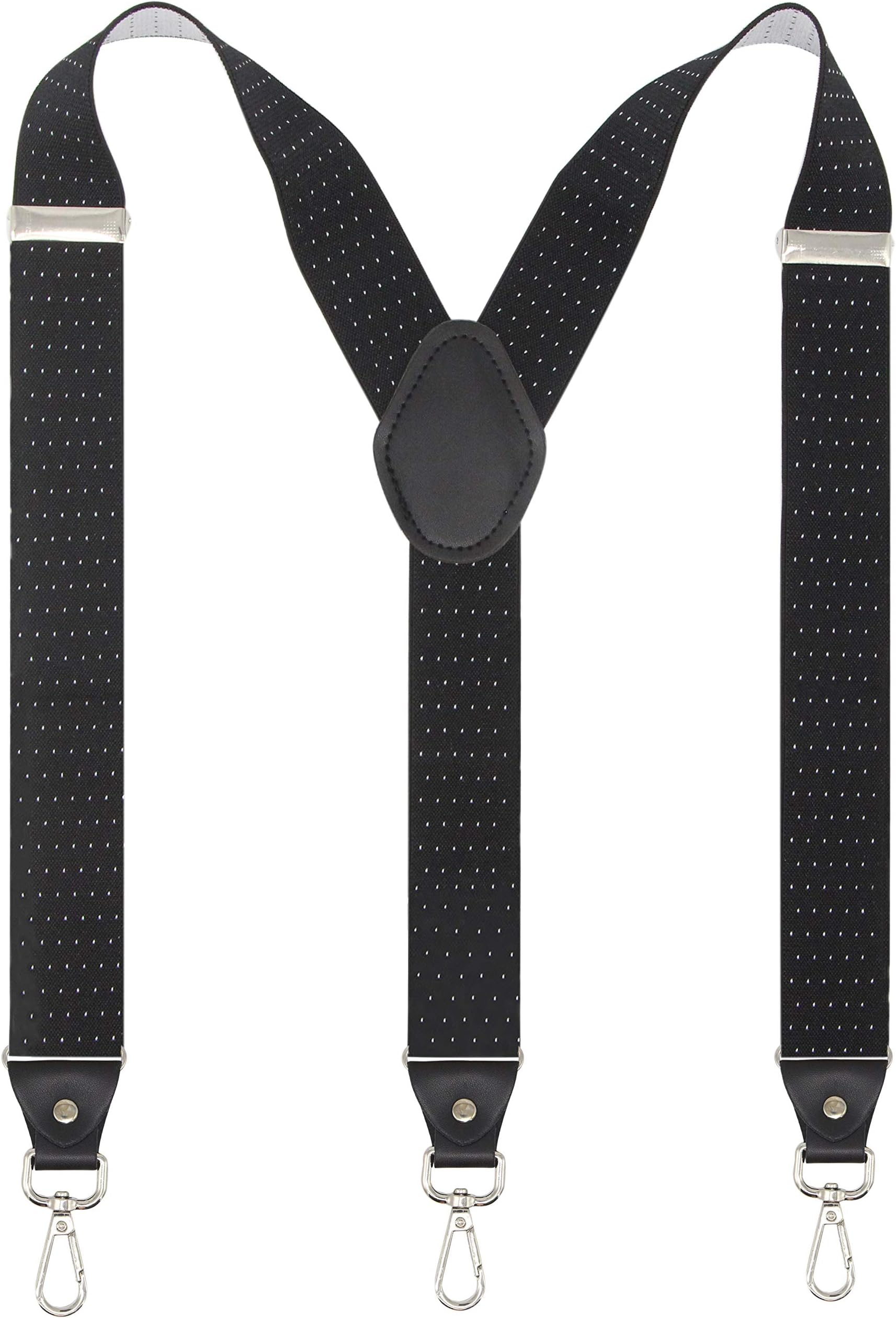 Mens Suspender with Swivel Hooks Adjustable Braces Y Shaped Elastic Comfortable Braces Belt Loops Strap