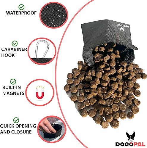 Miniatura 2 de DOGOPAL Bolsa de golosinas para perros  Bolsas para entrenamiento de mascotas  Paseo de perros y accesorios de viaje  Fácil acceso con una sola mano