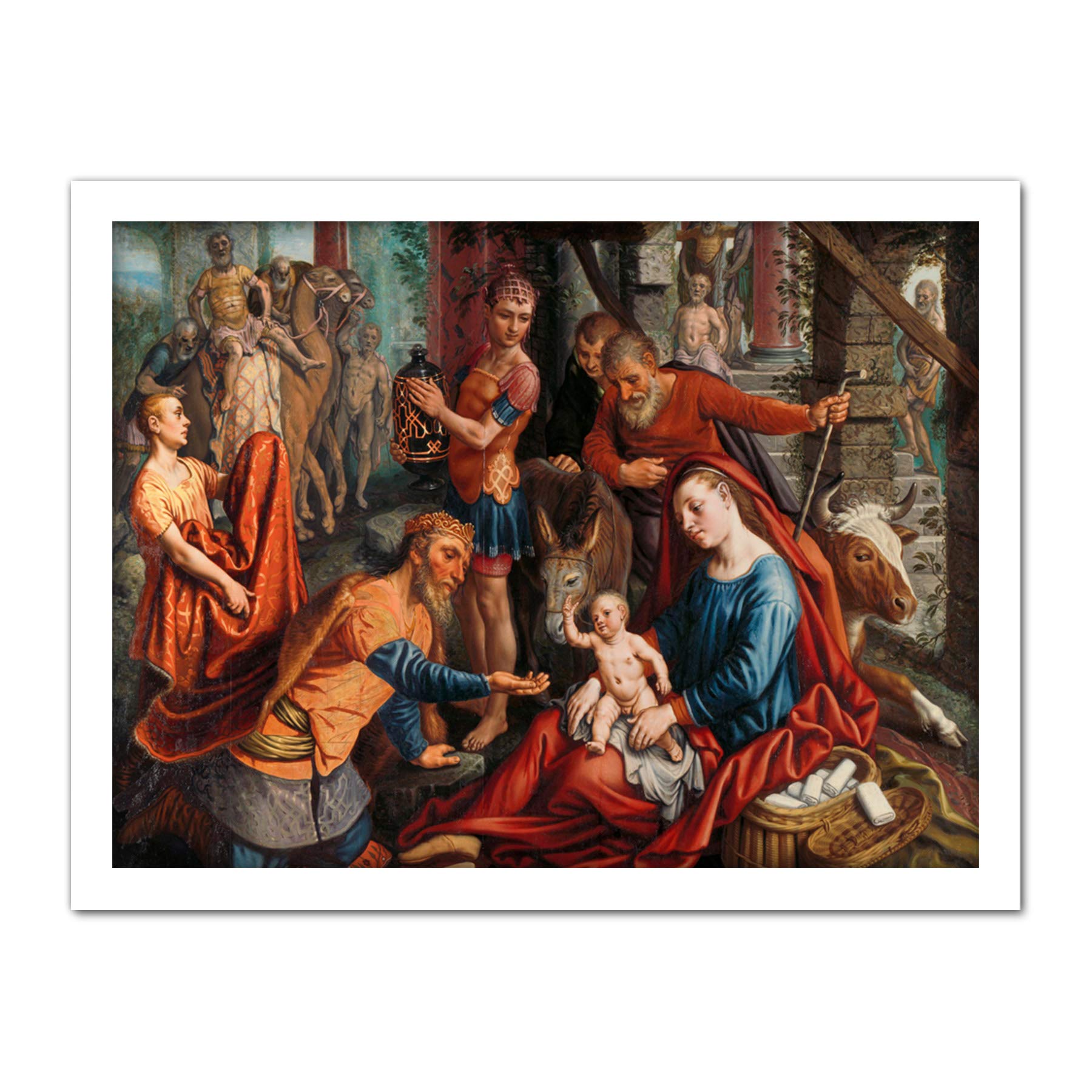 Artery8 Pieter Aertsen The Adoration Of The Magi Aertsen Artwork Framed Wall Art Print 18X24 Inch