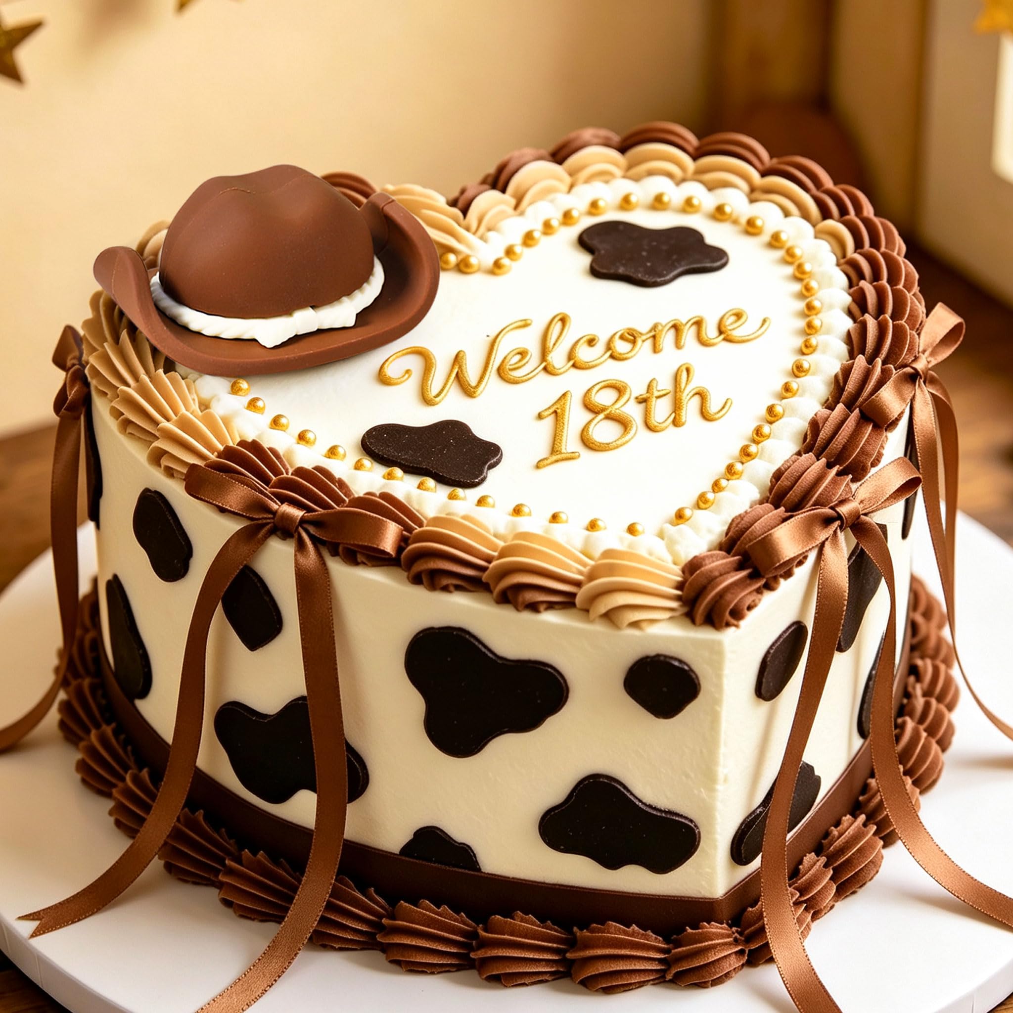 Western Cowgirl Hat Cake Toppers Coquette Cowgirl Cake Decorations