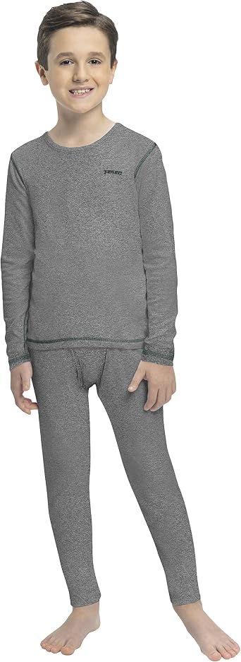Thermal Underwear For Boys Thermal Long Johns Sleeve Shirt & Pants Set, Base Layer w/Leggings Bottoms Ski/Extreme Cold