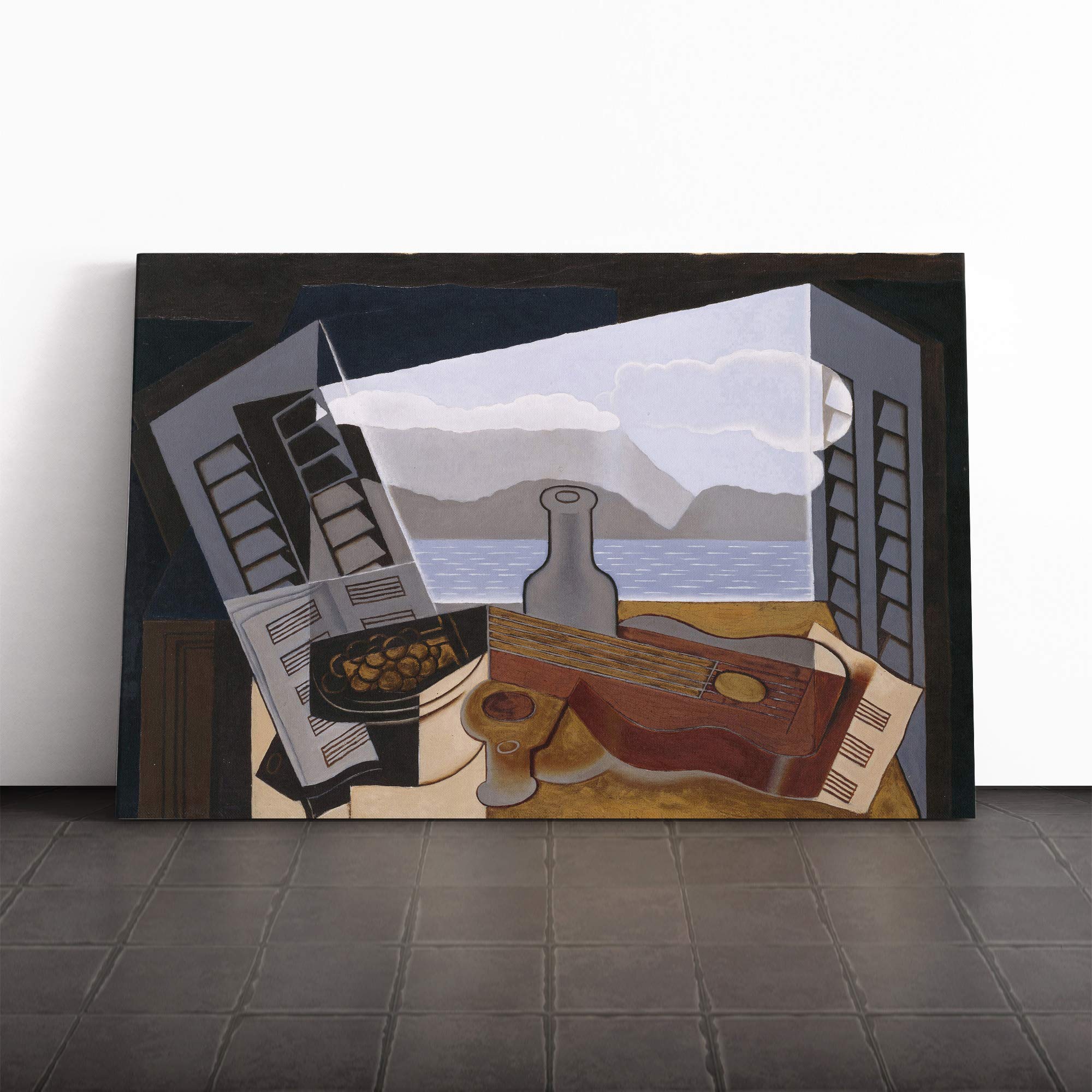 Juan Gris Still Life (8) Canvas Print | Gallery Wrapped 30mm Frame Wall Art | 20x14 inches | Ready to Hang | Modern Still Life Picture | Living Room Bedroom Lounge Office