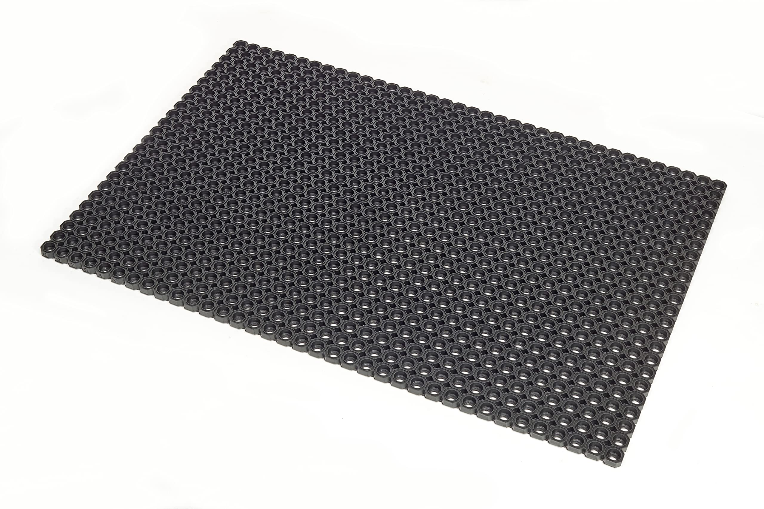 Notrax® 564 Oct-O-Mat™ 23 mm Die traditionelle achteckige Gummi-Eingangsmatte 80cm x 120cm Schwarz