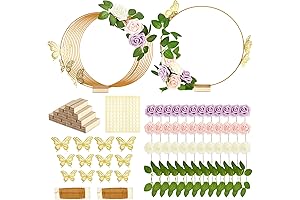 Spring Butterfly Theme Floral Hoop Centerpieces for DIY Party Decor