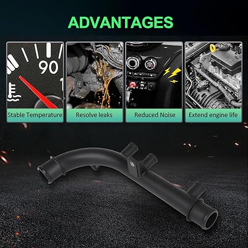 Miniatura 4 de SCITOO Asamblea de carcasa de termostato 96313300 para Daewoo Leganza 1999-2002, para Daewoo Nubira 1999-2002 termostato vivienda salida de agua