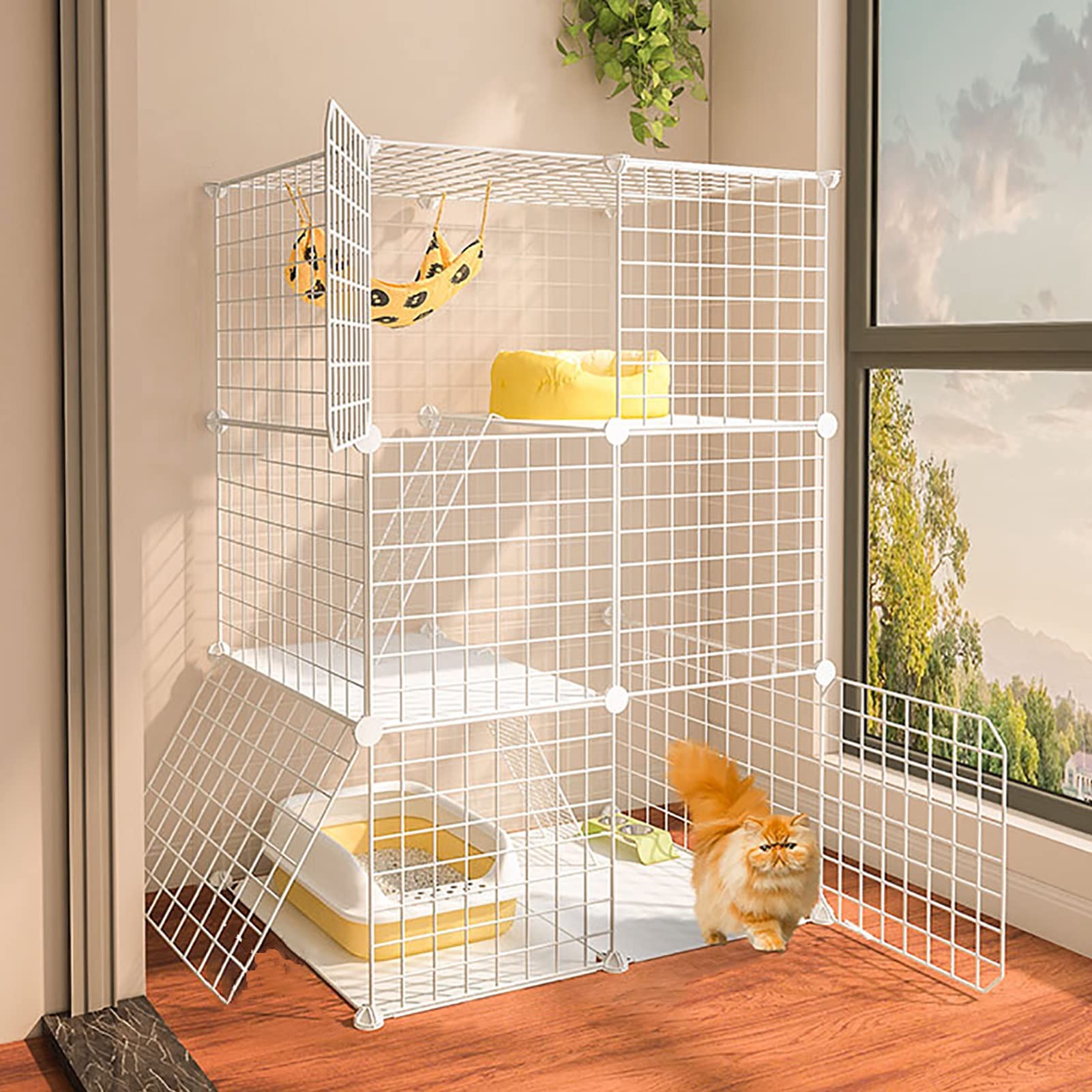 Cage pour chat et parc de jeu intérieur pour chatons et petits lapins