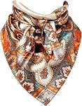 Bandanas for Men Women Western Foulard Cowboy Silk Paisley 35 Inch Head Scarf Oversize Neckchief