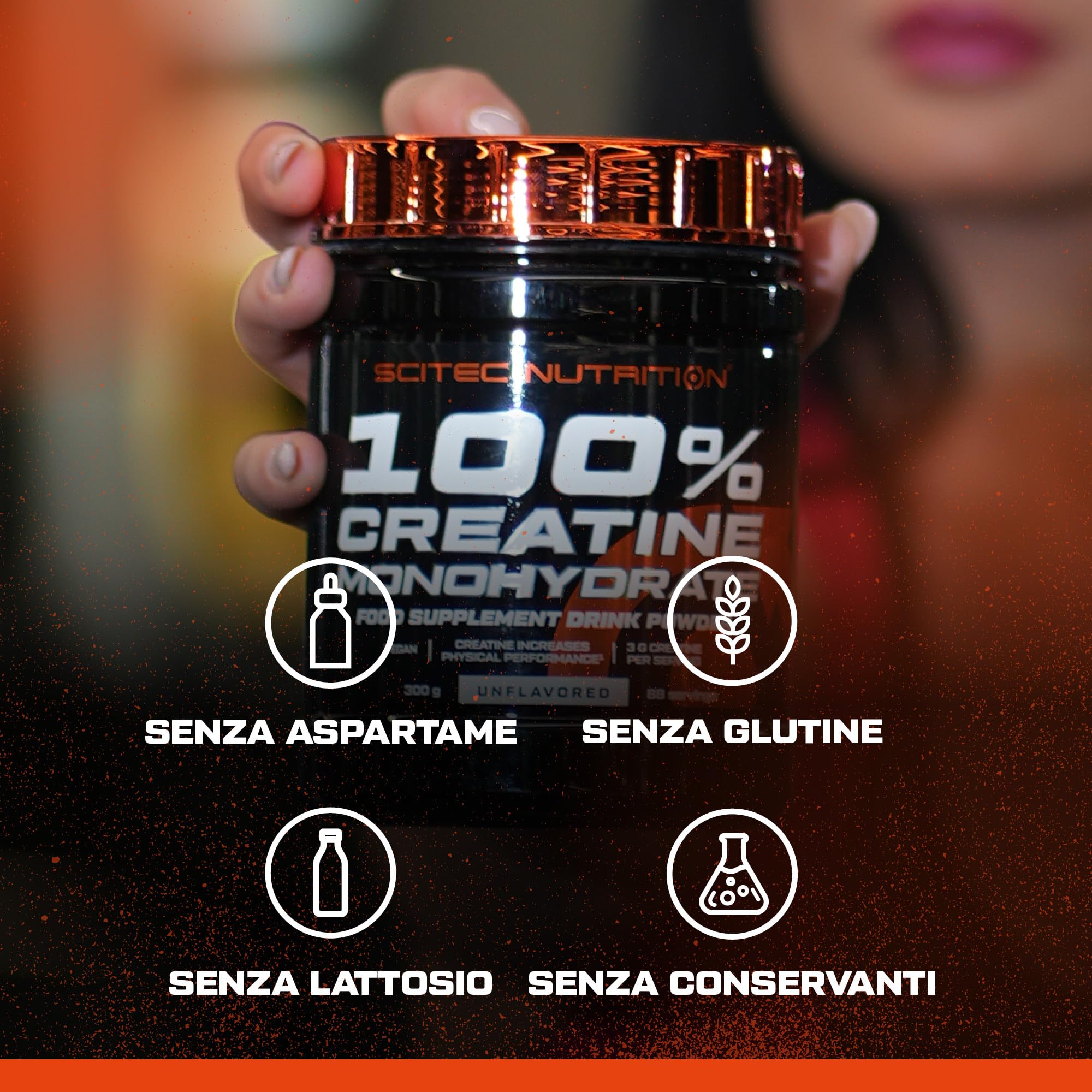 Scitec Nutrition 100% Creatine Monohydrate - Creatina pura in polvere | Con creatina, 3 g al giorno per prestazioni fisiche in esercizi brevi e intensi - Priva di additivi - 500g, non aromatizzato
