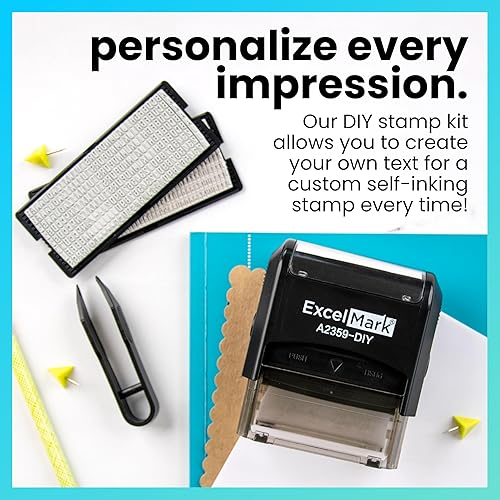 Miniatura 3 de ExcelMark Kit de sellos de autoentintado para ti mismo A2359 bricolaje tinta negra