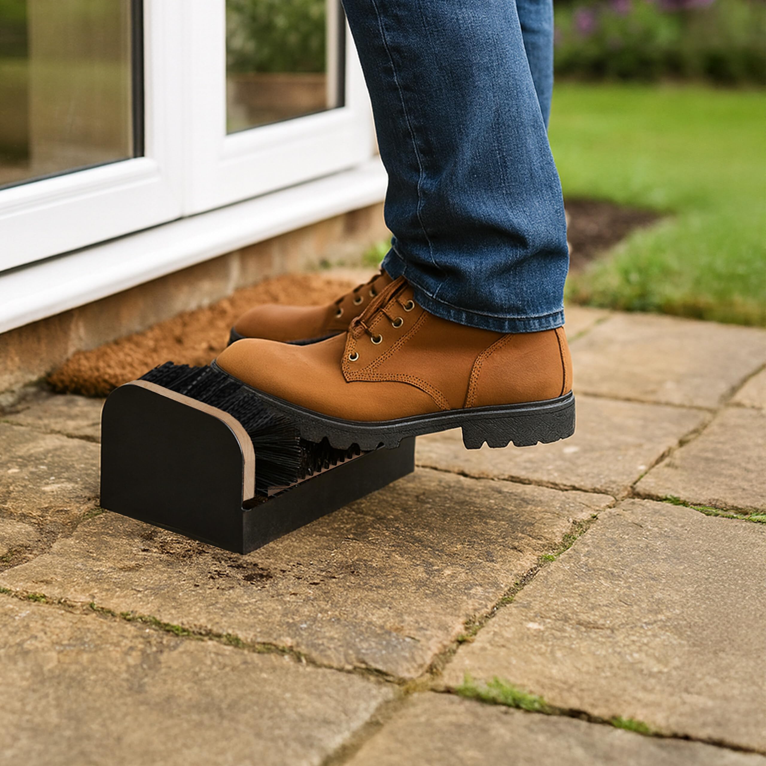 Relaxdays Cast Iron Boot Jack Scraper Large Brush | Antique Outdoor Shoe Cleaner | Brown | 12 X 33 5 X 22 5 Cm - View #11