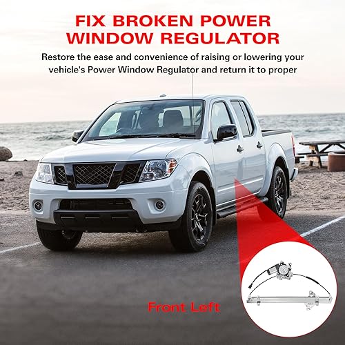 Vista 5 de BDFHYK 741-348 Elevalunas eléctrico con motor delantero izquierdo del conductor para Nissan Frontier 2005-2015, Pathfinder 2005-2010, Xterra