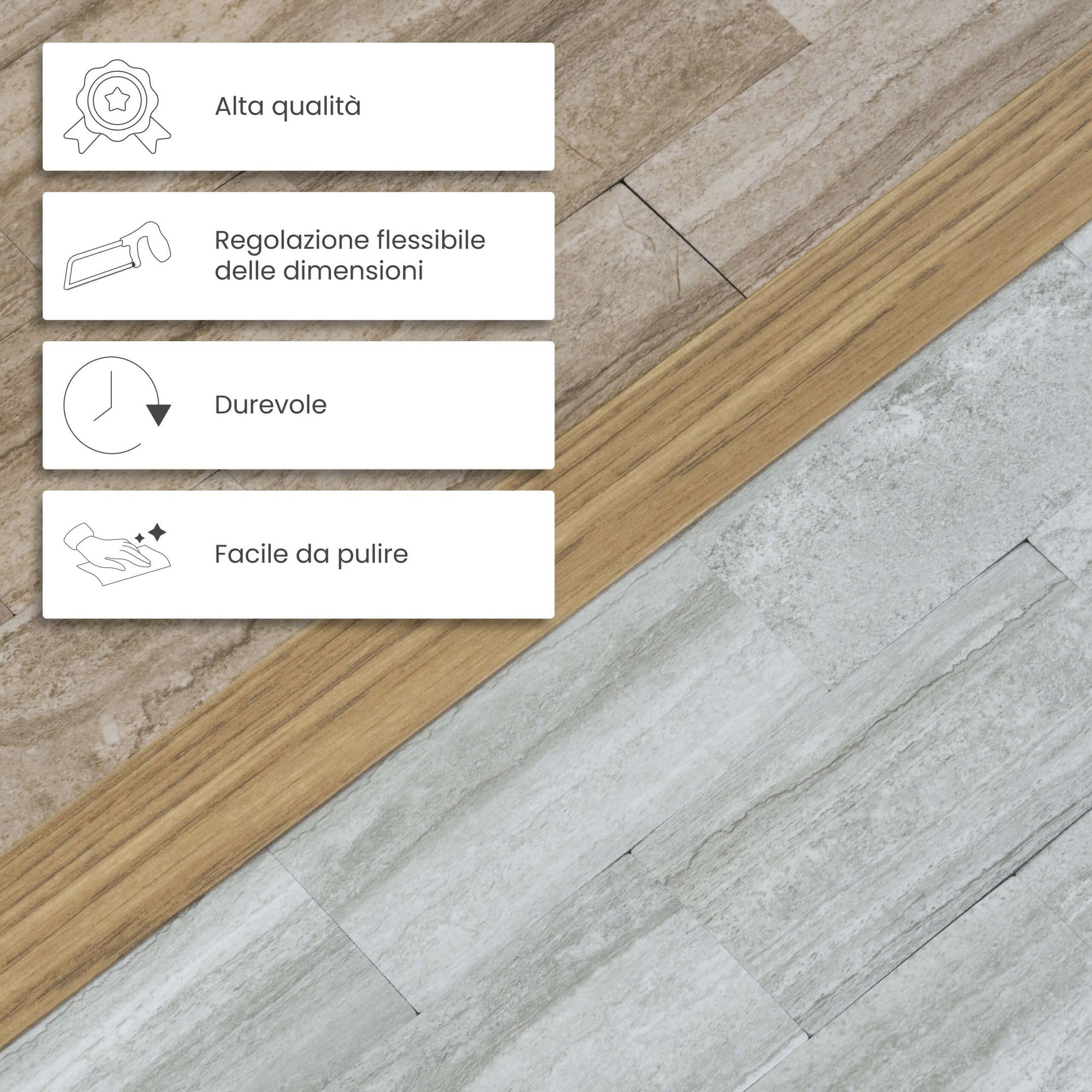 Profilo transizione, collegamento 200cm x 29mm Oro alluminio