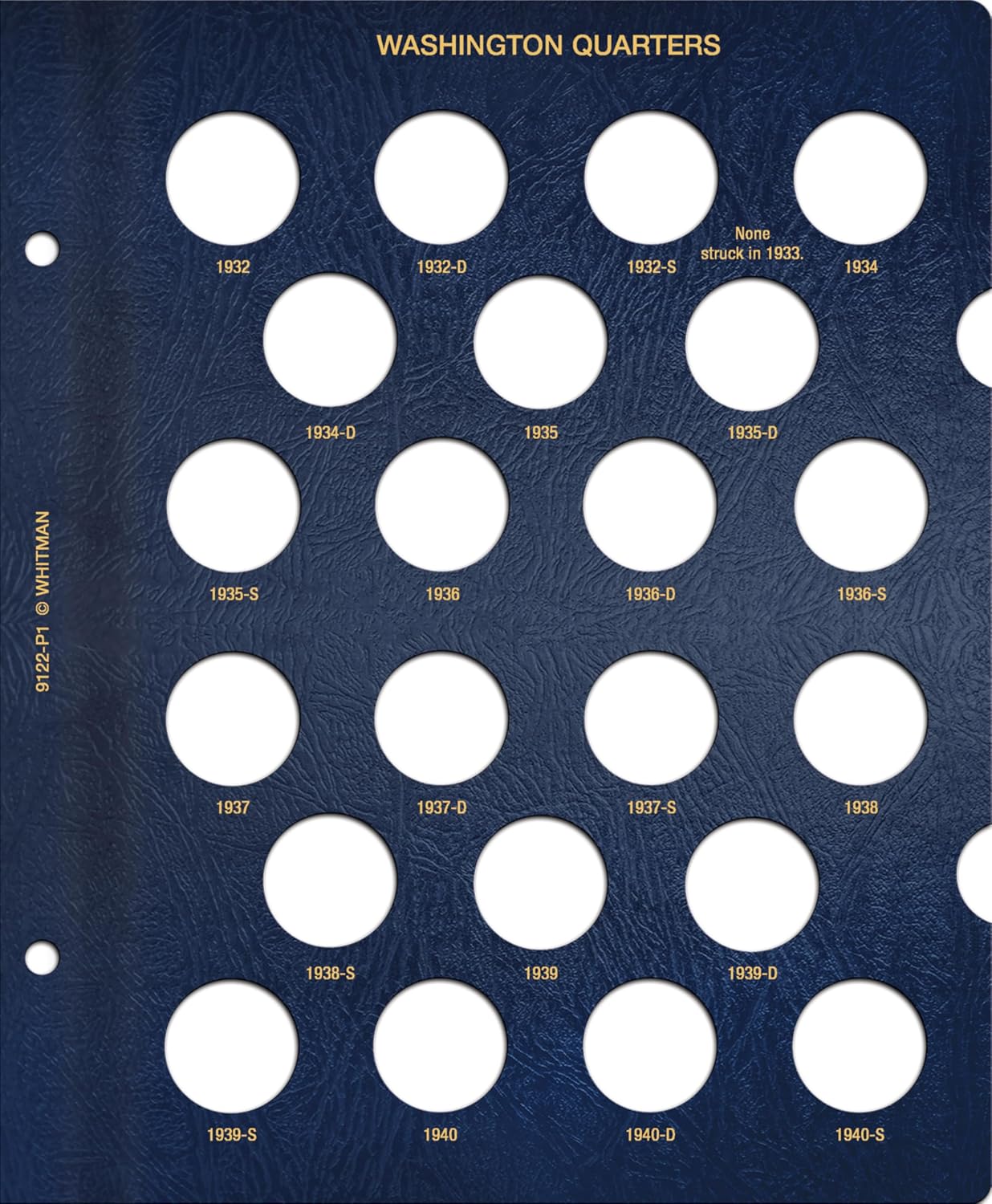 Whitman Classic® Coin Album - Washington Quarters Volume #1: 1932-1990 (P, D, & S Mints)