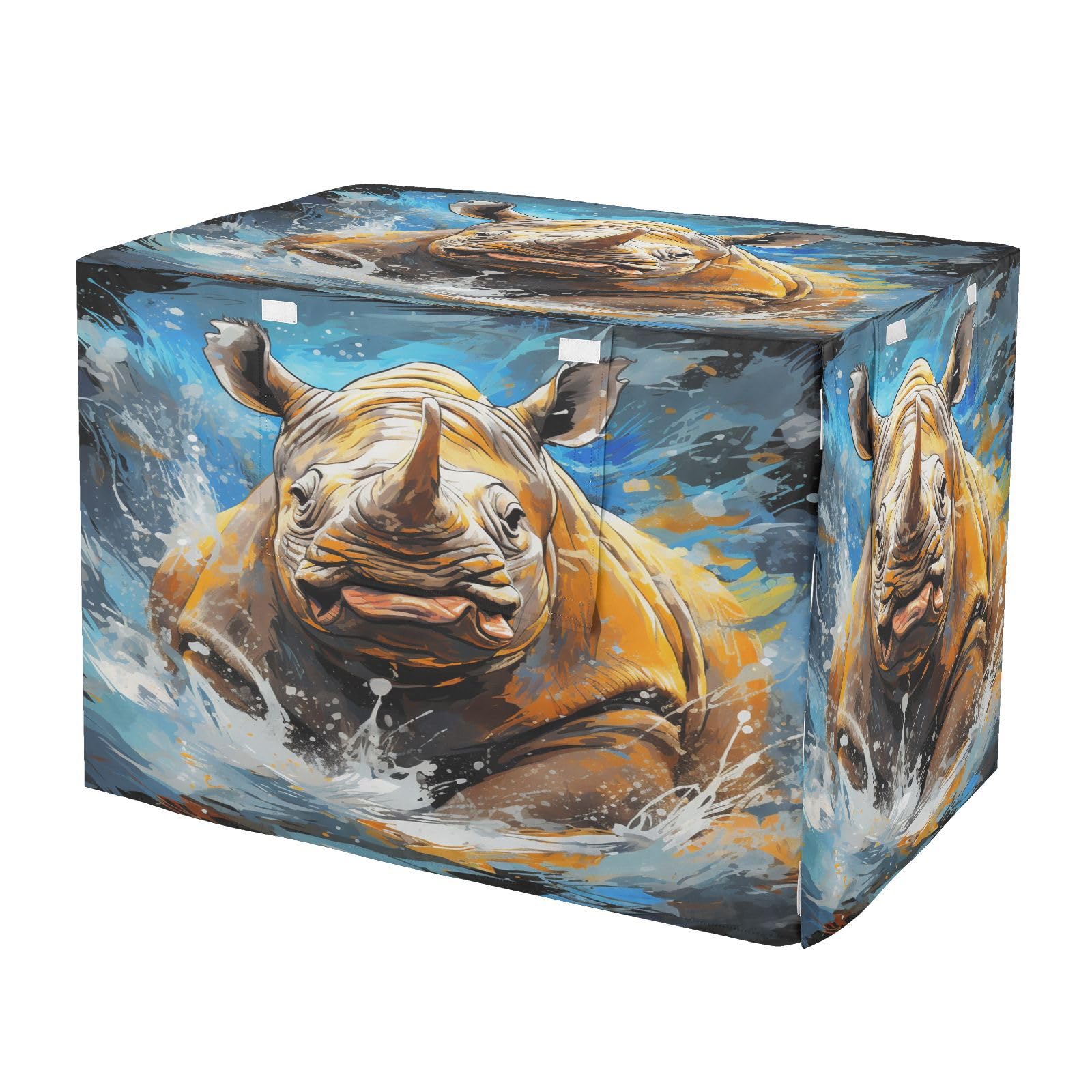 Cage chien et chat abritée avec la housse imperméable aquarelle intérieur extérieur