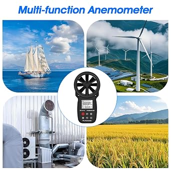 Wireless Anemometer,portable Wind Speed Meter for HVAC & Outdoor