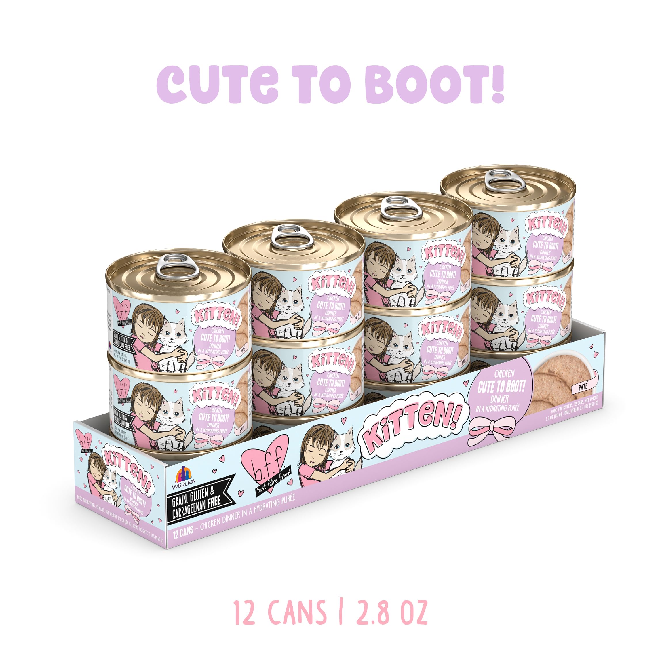 Amazon.com : Weruva B.F.F. Kitten Food, Cute to Boot with Chicken